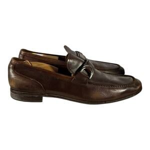 PEDRO Leather Bit Loafers Brown Men’s Size 45 (US 11/11.5) Dress Slip-On Shoes
